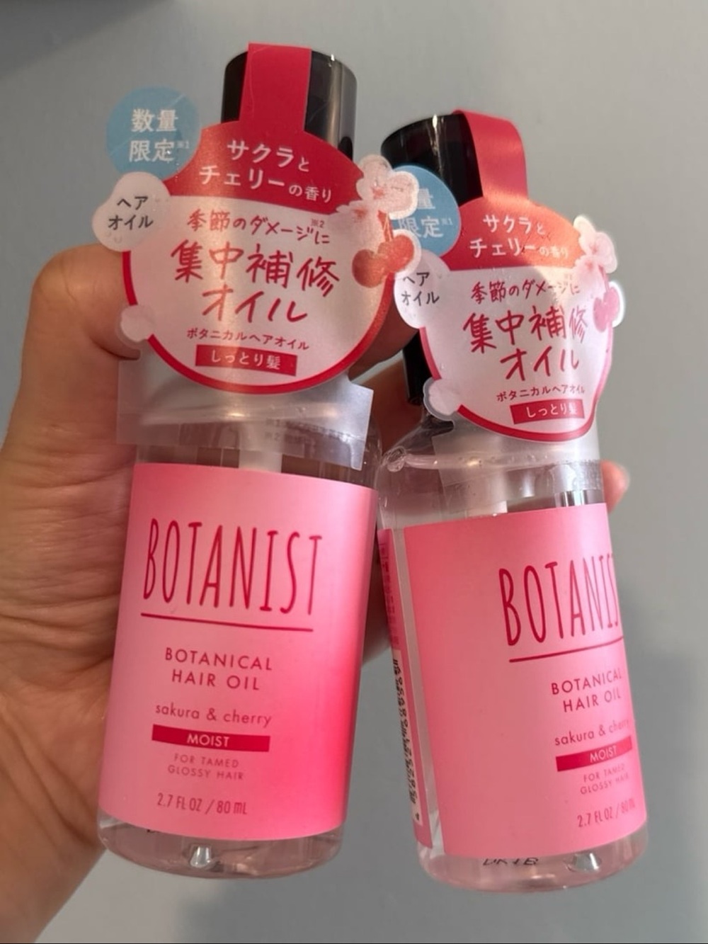 2pc Botanist moisturizing hair oil Sakura & Cherry 80ml